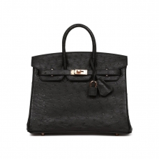 Сумка Hermes Birkin 25 из кожи страуса